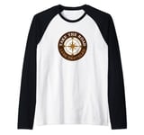 Take The Road Less Traveled Compass Light Manche Raglan