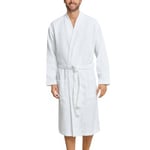 Schiesser Essentials Waffle and Terry Bathrobe Vit bomull XX-Large Herr