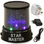 New Dream Rotating Projector Sleep Lamp Star Master Night Light Starry LED 1239
