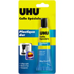 UHU - Colle spéciale plastique dur - colle idéale pour toutes les matières plastiques courantes , transparente, tube 30g