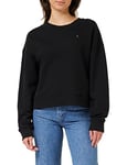 Tommy Hilfiger Women 1985 Terry Sweatshirt without Hood, Black (Black), L