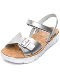 Camper Women's Oruga K200631 Flat Sandals, Grey, 3 UK