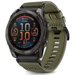 Universal Garmin 22mm QuickFit Classic Nylon Rem - Mörkgrön