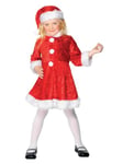 Smiffys Costume de mini Mère Noël, Rouge, avec robe et bonnet