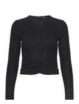 Vmkanz Sibe Ls Short Top Jrs Tops Crop Tops Long-sleeved Crop Tops Black Vero Moda