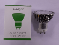 2x 3W (=45W) LED Dimmable 6000K Daylight Low Energy GU10 Spot Light Bulb Lamp