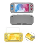 Housse Étui Silicone De Protection Pour Console Nintendo Switch Lite - Gris + Protection Écran En Verre Trempé - Straße Game