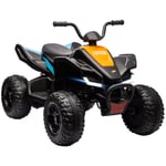 McLaren MCL 35 Liveries Licensed 12V Quad Bike with Suspension Wheels - Black