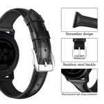 Samsung Galaxy Watch FE Smalt armband i äkta läder, svart