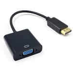 Câble adaptateur DisplayPort DP vers VGA,convertisseur mâle vers femelle,grand adaptateur DP vers VGA,câble pour PC,ordinateur,budgétaire - Type black