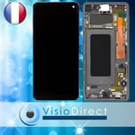 Vitre + Ecran LCD Samsung Galaxy S10 SM-G973F 6.1 sur chassis ROUGE/CARDINAL RED