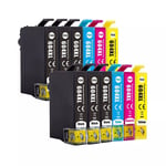 2x Sets Plus 4x Black 604XL Compatible Ink Cartridges for Epson XP-3200 Printer