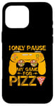 iPhone 16 Pro Max I Only Pause My Game For Pizza Vintage Case