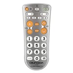 Silver with box Télécommande universelle d'apprentissage combinée Chunghop L108E, compatible TV/SAT/DVD/CBL/DVB-T/AUX, copie à gros boutons, 1 pièces Nipseyteko