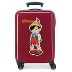 Disney Pinocchio Valise de Cabine Rouge 38 x 55 x 20 cm Rigide ABS Fermeture à Combinaison latérale 34 l 2 kg 4 Roues Doubles