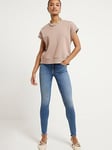 River Island High Waisted Super Skinny Jeans - Blue, Blue, Size 12, Inside Leg Short, Women