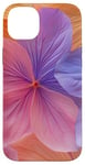 Coque pour iPhone 14 Plus Mélange floral romantique dans des tons orange chaud et bleu froid