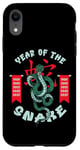 Coque pour iPhone XR Année du serpent 2025 Nouvel an chinois Zodiaque lunaire