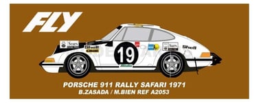 FLY CAR MODELS A2053 Porsche 911S - N.19 Safari Rally '71 - B.Zasada, M. Bien