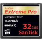 SanDisk 32 GB Extreme Pro Compact Flash (CF) minneskort
