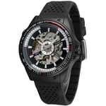 Montre sport homme automatique - Mécanisme visible - Bracelet silicone