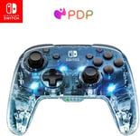 Afterglow Led Sans Fil Deluxe Gaming Manette - Licencie Nintendo Pour Switch And Oled - Rgb Hue Color Lights - See Through Gamepad Manette - Paddle Buttons