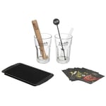 COOK CONCEPT, KA0519, Coffret Mojito Complet avec Verres, Pilon, Bac à Glace et Recettes - Accessoires Pratiques pour Cocktails Rafraîchissants - Multicolore, 30cl