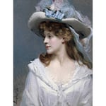 Artery8 Raimundo De Madrazo Y Garreta Woman In White Painting Premium Wall Art Canvas Print 18X24 Inch