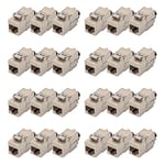 DIGITUS Keystone module cat. 6A shielded - 24 pieces - RJ45 - multi-design - 500 MHz 10G Base-T - metal clip - tool free