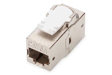 DIGITUS Keystone Coupling Cat-6a Shielded - 2x RJ45 jack - 500 MHz 10G Base-T Class EA - Metal enclosure