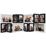 SUMGAR Multiple Picture Frame Multi 12 Aperture Collage Family Photo Frame for Wall Mounted Tabletop Freestanding with White 4 X 6''X4'' Black 8 X 2.5''X4'' Wedding Friend Birthday Gift for Christmas