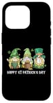 Coque pour iPhone 16 Pro Gnomes irlandais heureux de la Saint-Patrick