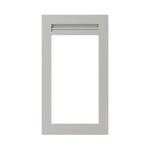 Porte de meuble de cuisine vitrée Garcinia gris ciment mat l. 50 cm x H. 90 cm GoodHome