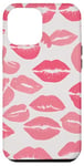 Coque pour iPhone 12 Pro Max Pink Lips Kiss Kisses Rouge à lèvres Coquette pour femme