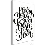 Tableau Every Day Is a Fresh Start (1 Part) - 40 x 60 cm - Blanc