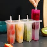 4 Popsicle Molds Set Popsicle Mold with Stick Cover Ice Maker Ice Cream Molds