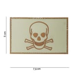 101 INC PVC Patch - Skull and Bones (Färg: Coyote)