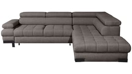 Canapé d'angle convertible 4 places SELVA coloris taupe