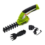 EA ARENA Cordless Grass Shear Hedge Trimmer 2 Interchangeable Blades, 7.2V 2-in-1 Lightweight, Cutting, Trimming, Shearing, Pruning Plants Foliage with Rechargeable Lithium-Ion Battery (02X000)