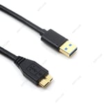 1 M Black Câble Micro B USB 0.3 pour WD passeport, 1.8M/1M/3.0 M, Ultra Meta Elements, Seagate Backup Plus Expansion, Samsung M3 Portable Toshiba