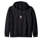 Rock Climbing Wall Colorful Bouldering Design Zip Hoodie