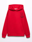 Mango Kids' Leader Hooded Sweatshirt, Red