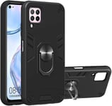 Nova 6 Se Étuiultra Mince Hybride Double Action Militaire Anti Grand Support Rotatif Antichoc Housse De Protection Mobile Pour Huawei Nova 6 Se 6.4"" Noir