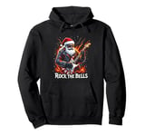 Rock the Bells Christmas Rocker Santa Rock Guitarist Pullover Hoodie