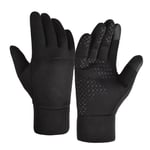 GOTOTOP Gants pour hommes Gants d'hiver homme écran tactile coupe-vent imperméable gants brossés pour activités sportives de