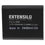 EXTENSILO Batterie compatible avec Olympus Tough TG-1 iHS, TG-2 iHS, TG-1, TG-2, TG-3 appareil photo, reflex numérique (1050mAh, 3,7V, Li-ion)