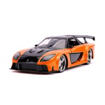 1:24 Mazda RX7 From Fast And Furious by Jada in Orange and Black JA30732