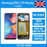 Samsung Galaxy A20e (SM-A202F) LCD Screen Display Touch Digitizer +Frame