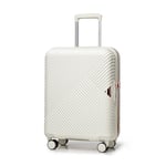 WITTCHEN Valise Cabine Bagages Cabine Valise de Voyage Bagage à Main en Polycarbonate avec 4 roulettes Pivotantes Serrure à Combinaison Poignée Télescopique GL Style Line Taille M Blanc