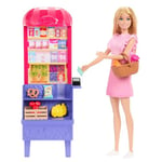 Barbie Coffret « Malibu » au Marché Barbie & Teresa Recipe for Friendship avec poupée « Malibu » et 11 Accessoires, Dont étal de marché et denrées, JCT05